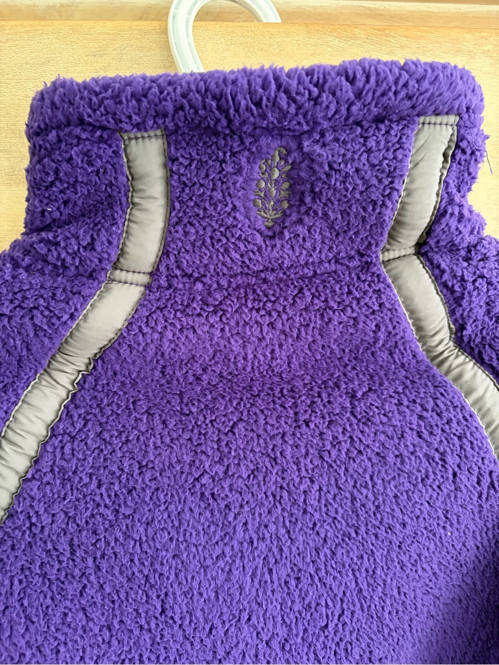 NWOT Free People Mountain High 1/2 Zip Fleece in Dark Amethyst Purple - Picture 8 of 12